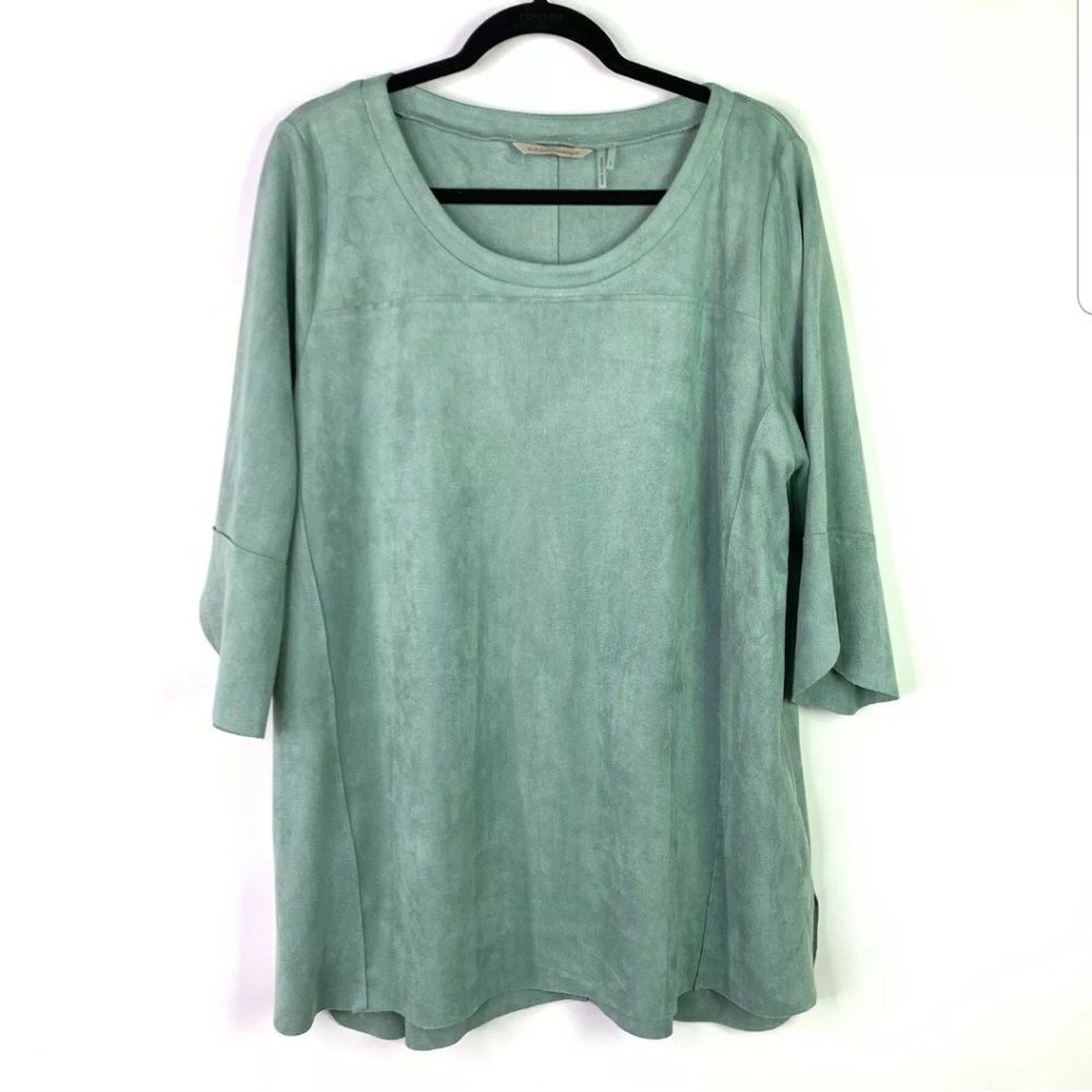 Soft Surroundings Izzy Faux Suede Tunic Top
